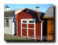 red storage shed